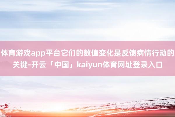 体育游戏app平台它们的数值变化是反馈病情行动的关键-开云「中国」kaiyun体育网址登录入口