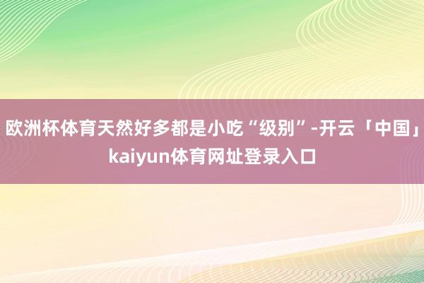 欧洲杯体育天然好多都是小吃“级别”-开云「中国」kaiyun体育网址登录入口