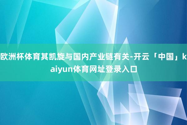 欧洲杯体育其凯旋与国内产业链有关-开云「中国」kaiyun体育网址登录入口