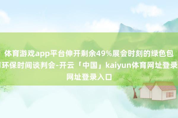 体育游戏app平台伸开剩余49%展会时刻的绿色包装与环保时间谈判会-开云「中国」kaiyun体育网址登录入口