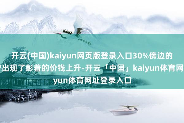 开云(中国)kaiyun网页版登录入口30%傍边的二手房也曾出现了彰着的价钱上升-开云「中国」kaiyun体育网址登录入口