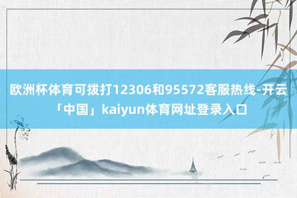 欧洲杯体育可拨打12306和95572客服热线-开云「中国」kaiyun体育网址登录入口